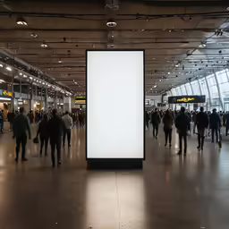 people are walking around a crowded airport lobby