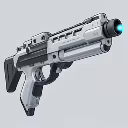 a gun with a laser - like light on it