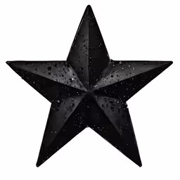 a black star in water droplets