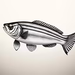 this is a big fish with black lines