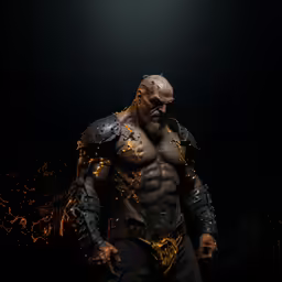 the villain, shown here is an intense pose