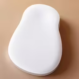 white object on brown background and tan floor