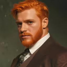an image of a redhead man in a suit and tie