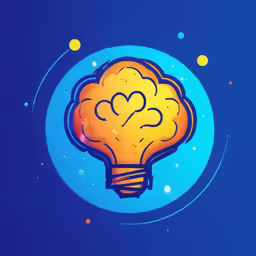 a drawing of a light bulb in the middle of a circle
