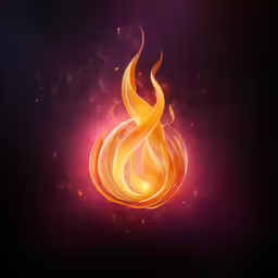 fire flame on black background with pink swirl