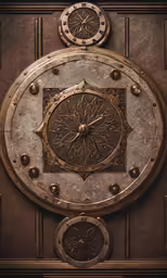 an ornate wall clock with ornate roman numerals