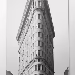 an old photo of a high rise building