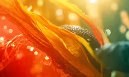 a closeup of the petals of a plant in front of bright sunlight