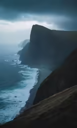an ocean view is shown from a mountain top