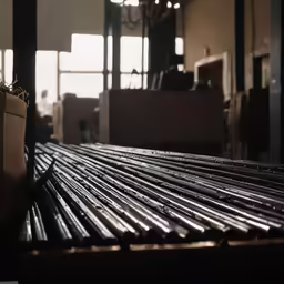 a bag is sitting on a conveyor belt