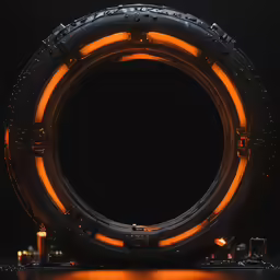 a round light emitting from the inside of a ring
