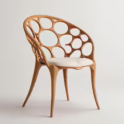 an intricately designed chair that is in the shape of a butterfly