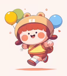 a young girl flying through the air