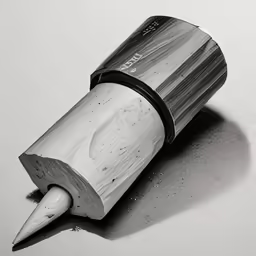 a pencil is laying in the middle of a pen