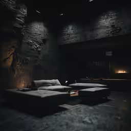 modern living room with black and white decor