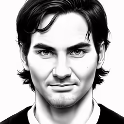 a black and white portrait of a man