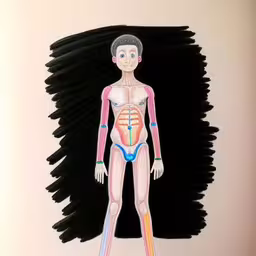 an artistic depiction of a woman