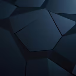 the surface of a blue black table is lined with hexagonal shapes