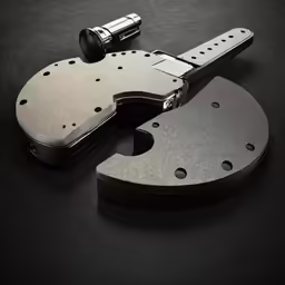 the two guns that have been placed on top of each other
