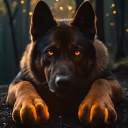a dog that is sitting down looking up