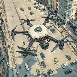 an aerial photo of a modern black and white multi - wing