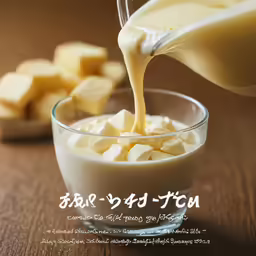 a person pouring caramel sauce over sugar cubes in a bowl