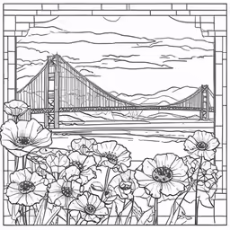 flowers on the edge of the bay bridge