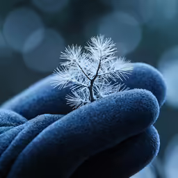 a small plant that is on the palm of someones hand