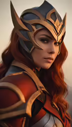 a woman wearing a costume and a helmet