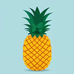 the paper art of pineapple, illustrated in retro style