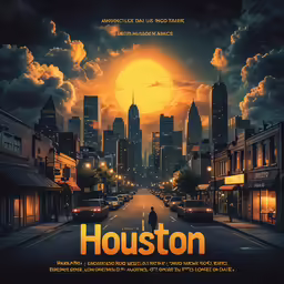 the movie poster for houston, with an old photo