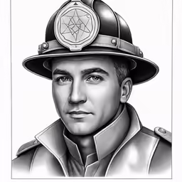 an old fashioned firefighter is shown in this drawing