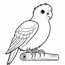 the outline of an african bird on a branch