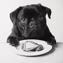 there is a dog that is staring at the camera