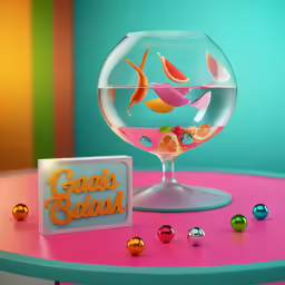 an empty bowl filled with fruit sitting on a table