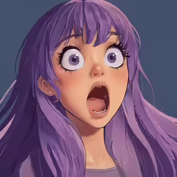 an animation picture with long hair and blue eyes