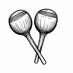 two marafes, hand drawn on a white background