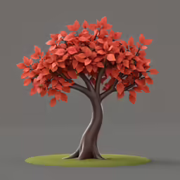 a very pretty tree with a big leafy tree