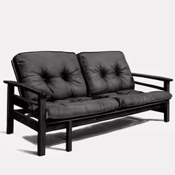 a black and white photo of two chairs