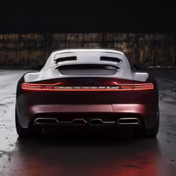 an automobile that is red and white