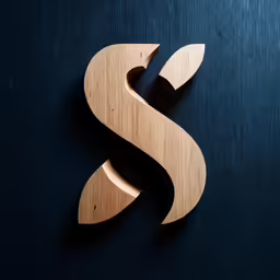 wooden alphabet s shaped like the letter s