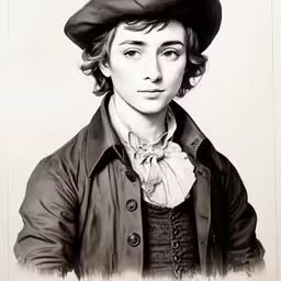 a woman wearing a black hat and jacket