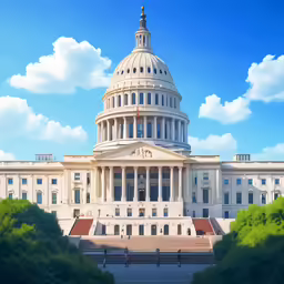 the capitol building viewed from across the lawn