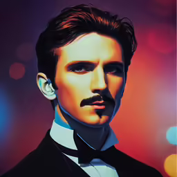 there is an image of a man with a mustache on the poster