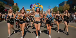 two group of females wearing underwear and high heels