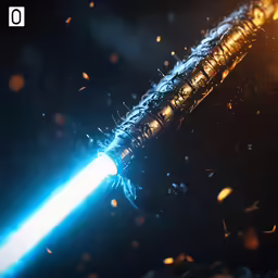 an animated sci - filair spinning with blue light