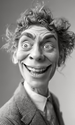a person that is very creepy and smiling