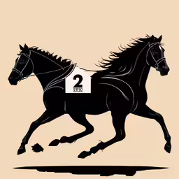 a horse is galloping on a race track