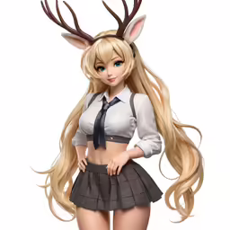 a doll dressed as an anime character with deer horns