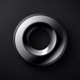 a black object with a circular shaped design on it
